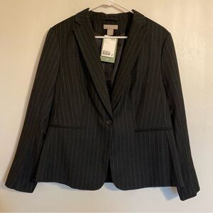 H&M Black Striped Blazer size Large